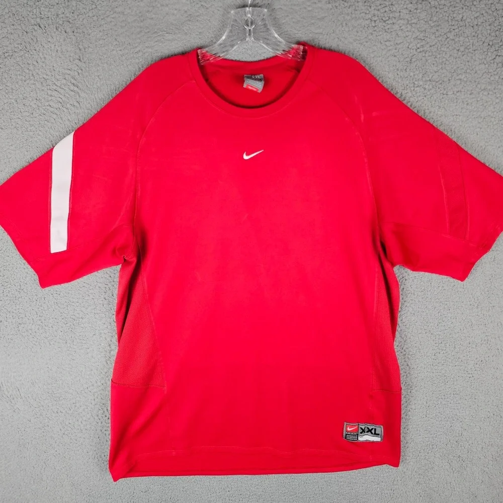 Nike Football Training Shirt Mens 2XL‎ Dri-Fit Performance Short Sleeve Team Y2K